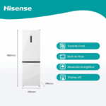 Frigorífico Combi Hisense 304L No Frost RB390N4DWD - Imagen 2