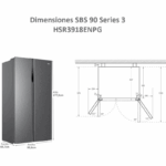 Frigorífico Haier HSR3918ENPG 528L No Frost Americano - Imagen 7