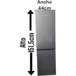 Frigorífico Combi 151 cm 2 Puertas ELECSAN Gris-Inox CO1545W - Imagen 2