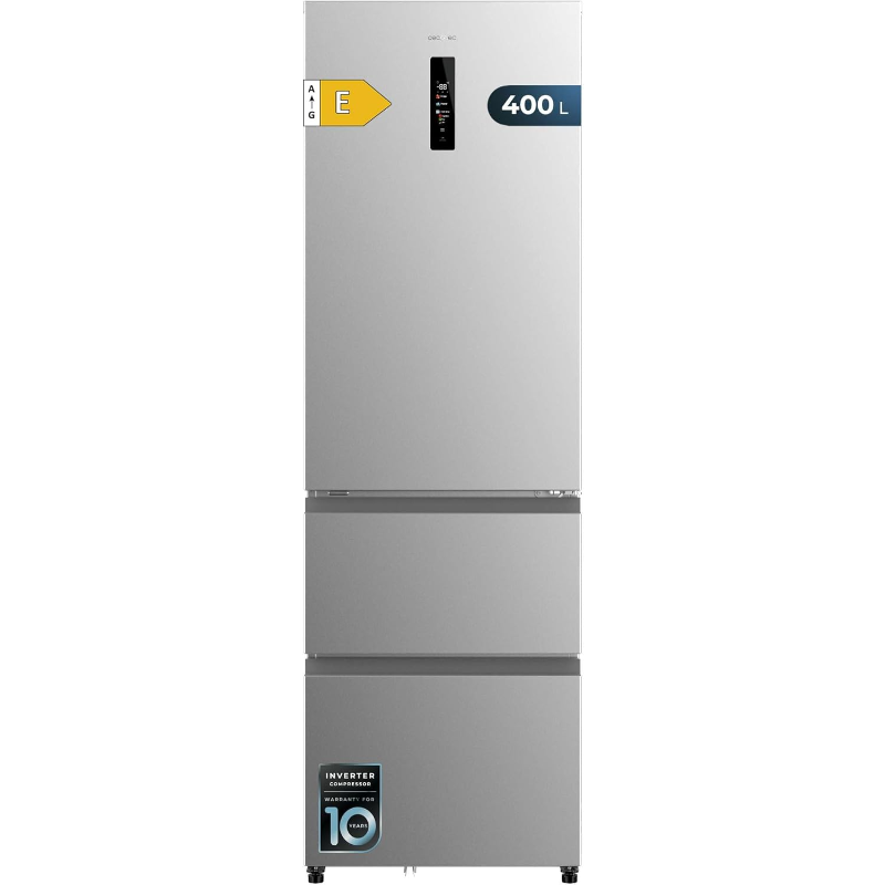 61WhcleHliL._AC_SL1500_ Cecotec Frigorífico Inox Combi 400L Bolero CoolMarket Combi FD 400 - Imagen 1