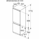 Frigorífico Combi Integrable No Frost Balay 177 cm 260L 3KIE712F - Imagen 4