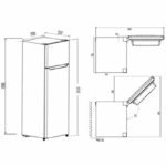 KromsLine Frigorífico Blanco Dos Puertas KF-1655-W Cíclico - Imagen 2