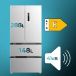 Frigorífico Cecotec Bolero CoolMarket Puerta Francesa Inox 183 x 84 cm 436 L Clasificación E FD 436 - Imagen 2