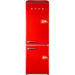 Frigorífico Combi Rojo Clase E 216L 84L EVVO F55