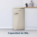 Frigorífico mini Cecotec Bolero CoolMarket TT Origin 90 90L F Beige - Imagen 3