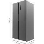 Frigorífico Side by Side Cecotec Inox oscuro 430 L 84 x 176 cm Clasificación E 430 - Imagen 4