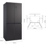 Frigorífico Americano CHiQ Clase E 415L 63cm 182cm CCD415NEI4E Inverter - Imagen 4