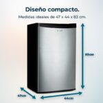 Bolero Cecotec Frigorífico mini 90L Clase de eficiencia energética E Inox Coolmarket TT Origin 90 - Imagen 3