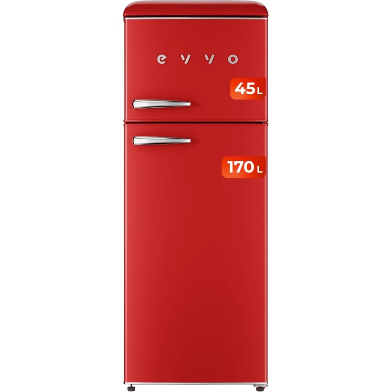 RFDh1wdCeW Frigorífico Rojo Dos Puertas EVVO 45L Clase E 170L F45 - Imagen 1