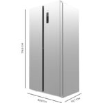 Frigorífico Side by Side Inox Cecotec 430 L 84 x 176 cm Clasificación E SBS 430 - Imagen 5