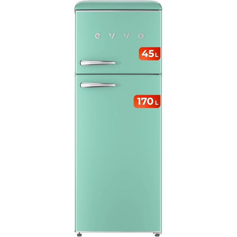 VgAgc7fZjB Frigorífico Dos Puertas 45L 170L Clase E Verde EVVO F45 - Imagen 1