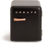 Frigorífico CREATE RETRO FRIDGE 50 Clase energética F 48 L 39 dB Negro Maneta Oro Rosado