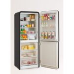 Frigorífico combi CREATE RETRO FRIDGE COMBI 185 401 L NoFrost Clase energética E Negro Maneta Arena - Imagen 2