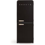 Frigorífico combi CREATE RETRO FRIDGE COMBI 185 401 L NoFrost Clase energética E Negro Maneta Arena