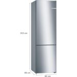 Frigorífico combi Bosch KGN39VIDB 368 L No Frost 60 cm Acero inoxidable Clase energética D - Imagen 5