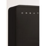 Frigorífico combi CREATE RETRO FRIDGE COMBI 185 401 L NoFrost Clase energética E Negro Maneta Plata - Imagen 5
