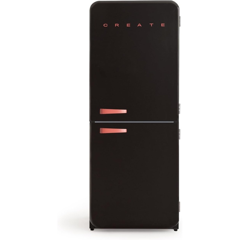 JScE0OjLxT Frigorífico combi CREATE RETRO FRIDGE COMBI 185 401 L NoFrost Clase energética E Negro Maneta Terracota - Imagen 1