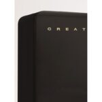 Frigorífico combi CREATE RETRO FRIDGE COMBI 185 401 L NoFrost Clase energética E Negro Maneta Oro - Imagen 3