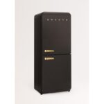 Frigorífico combi CREATE RETRO FRIDGE COMBI 185 401 L NoFrost Clase energética E Negro Maneta Oro - Imagen 4