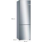 Frigorífico combi Bosch KGN36VIEA 326 L Acero inoxidable Clase energética E - Imagen 5