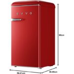 Frigorífico EVVO F26BL 95 L 40 dB Clase energética E Rojo - Imagen 3