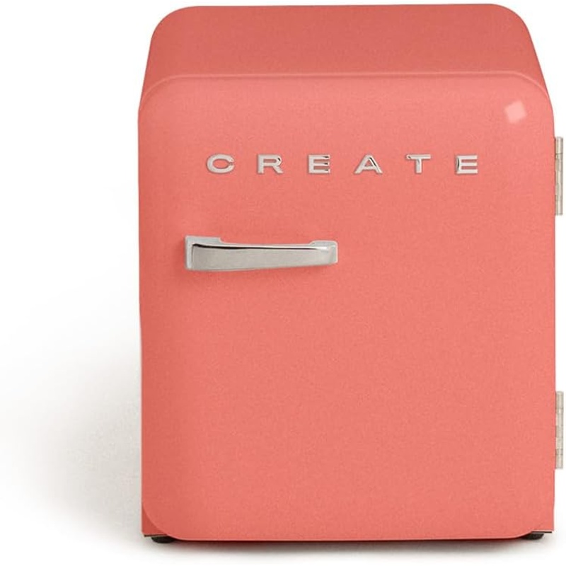 USIlkMGrEl Frigorífico CREATE RETRO FRIDGE 50 Clase energética F 48 L 39 dB Terracota Maneta Plata - Imagen 1