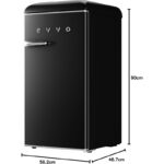 Frigorífico EVVO F26BL 95 L 40 dB Clase energética E Negro - Imagen 3