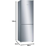 Frigorífico combi Bosch KGN36VLED 324 L No Frost 186 cm 60 cm Clase energética E - Imagen 6