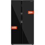 Frigorífico americano EVVO F90 Glass 550 L NoFrost Clase energética D