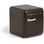 Frigorífico CREATE RETRO FRIDGE 50 Clase energética F 48 L 39 dB Negro Maneta Oro Rosado - Imagen 4