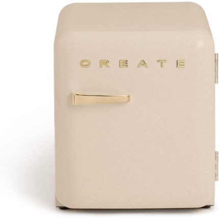 Frigorífico CREATE RETRO FRIDGE 50 Clase energética F 48 L 39 dB Arena Maneta Oro