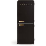 Frigorífico combi CREATE RETRO FRIDGE COMBI 185 401 L NoFrost Clase energética E Negro Maneta Oro