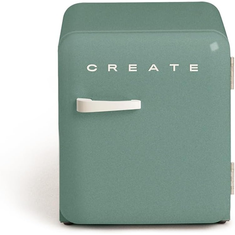 yVCZdPNCDa Frigorífico CREATE RETRO FRIDGE 50 Clase energética F 48 L 39 dB Verde Maneta Blanco Roto - Imagen 1
