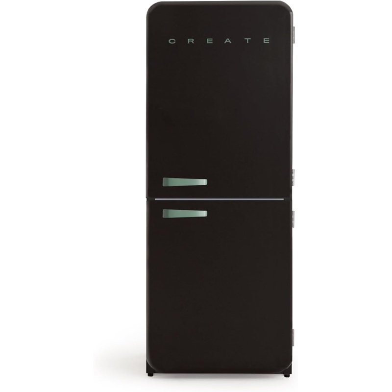 yZMCEKHPUE Frigorífico combi CREATE RETRO FRIDGE COMBI 185 401 L NoFrost Clase energética E Negro Maneta Verde Sage - Imagen 1